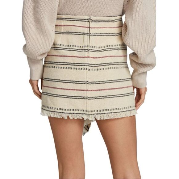 ISABEL MARANT ÉTOILE Jocadia Wrap Plaid Mini Skirt in Ecru NWT Size 40/ US 8 - Picture 3 of 13